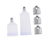 FIXOSHEE Airbrush Paint Cup with Oxygen Injection System Clear Plastic Spray Paint Containers Lightweight Portable Airbrush Pots for Precise Pigment Flow Control in Painting and Art