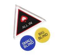 FIXOSHEE All in Button Poker Card Dealer Button Game Chips Double Layer Playing Cards Game Markers Poker Tokens Counting Chips Party Supplies