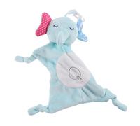 FIXOSHEE Animal Pattern Comforter Towel Soft Plush Soothing Blanket for Newborns Boys Elephant Design Promotes Cognitive Development and Gentle Skin Touch