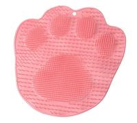 FIXOSHEE Anti-Skid Bath Massage Pad with Suction Cups Shower Wall Back Scrubber and Foot Spa Mat for Bathroom Exfoliating Foot Cleaner for Dry Skin and Callus Removal Pink Non-Slip Floor