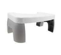 FIXOSHEE Anti-slip Thickened Toilet Stool for Adults and Bathroom Footrest Natural Squatting Posture Fit for Standard Toilets Easy-clean White Footstool for Home and Dormitory Use