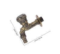 FIXOSHEE Antifreeze Vintage Dragon Shaped Wall Mounted Brass Faucet Single Hole Water Tap for Bathroom Kitchen Garden Outdoor Use