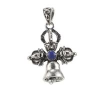 FIXOSHEE Antique Alloy Vajra Cross Pendant Charm for Jewelry Making Buddhist Accessory with Intricate Tibetan Design for Bracelets Necklaces and Home Decor