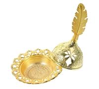 FIXOSHEE Arabian Style Vintage Aroma Incense Burner Cone Holder Decorative Censer for Home Desktop Yoga Living Office Portable Small Aromatherapy Accessory