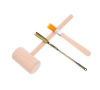 FIXOSHEE Archaeological Excavation Kit with Wooden Hammer Luoyang Shovel Small Brush DIY Dinosaur Fossil Digging for Boys and Educational Stem Digging Hammer Plaything