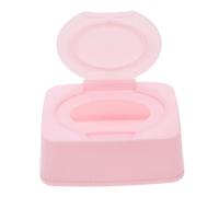 FIXOSHEE Baby Wipes Dispenser and Wet Tissue Case Lid Pink Plastic Storage Box for Children’s Wet Wipes Suitable for Nursery and Travel