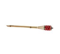 FIXOSHEE Bamboo Outdoor Torch Oil Lamp Handheld Flame Wand Torch Red Bamboo Woven Lamp for Garden Camping and Festival Decoration