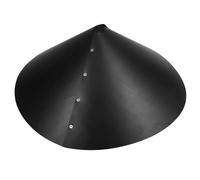 FIXOSHEE Bird Feeder Pole Squirrel Baffle, 18-inch Black Plastic Pole Mount Protector for Outdoor Bird Houses, Squirrel Stopper Guard for Garden Feeders