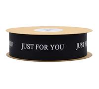 FIXOSHEE Black Grosgrain Wedding Ribbon 10m Roll for Flower Decoration, Craft Wrapping, Party and Packing Ribbon