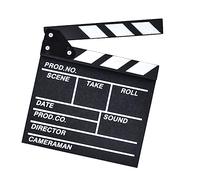 FIXOSHEE Black Wooden Film Clapper Board for Movie Scene Marking Writable Surface Small Photography Prop for Filmmaking Students and Youtubers