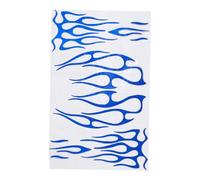 FIXOSHEE Blue Flame Pattern Car Decals for Motorcycle Gas Tank Helmet Skateboard Self Adhesive Transfer Stickers for Durable Easy Installation and Bold