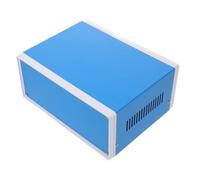 FIXOSHEE Blue Metal Junction Box DIY Electrical Enclosure Case with Front and Rear Panels Project Case for Electronics Signal Communication Equipment Installation