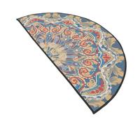 FIXOSHEE Bohemian Style Floor Mat Decorative Rug with Anti-slip Backing for Entryway Bedroom Living Soft and Easy-clean Carpet with Vibrant Ethnic Pattern