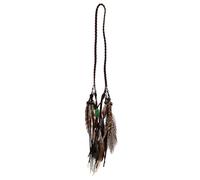 FIXOSHEE Bohemian Vintage Plume Headband with Soft Tassels Peacock Hair Accessory for Women Stylish Tribal Decorative Headdress for Parties Weddings Cosplay and Festivals
