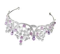 FIXOSHEE Bridal Wedding Headpiece Crystal and Acrylic, for Pageants, Cosplay and Special Occasions