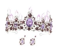 FIXOSHEE Bride Crown Earrings Crystal Wedding Tiara Earrings for Women Bridal Jewelry for Party