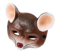 FIXOSHEE Brown Mouse Mask Lightweight Carnival Party Face Cover for Adults and Masquerade Halloween Fancy Dress Ball