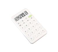 FIXOSHEE Candy Color Student Calculator for School and Office White Desk Calculator Portable Home and Accounting Supply Simple Design for Adults