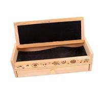 FIXOSHEE Capacity Wooden Pencil Box Double Layer Design Space-Saving Pen Storage Container for Students Teachers Office Use with Secure Lid and Multi-Compartment Organization