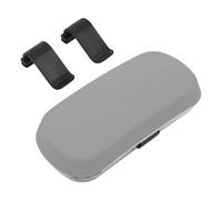 FIXOSHEE Car Sunglass Holder Press-To-Open Visor Organizer Box for Automotive Interior, Gray Auto Visor Sunglasses Storage Case with Clip for Car Eyewear