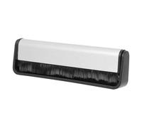 FIXOSHEE Carbon Fiber Soft Bristle Brush with Handle for Vinyl Record Cleaning Static Turntable Dust Remover Black Silver Record Cleaner for Vinyl Albums