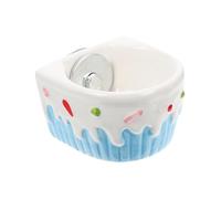 FIXOSHEE Ceramic Hanging Pet Feeder Bowl Small Durable Food Container for Hamsters Squirrels Rabbits Easy to Clean Securely Fixed to Cage for Pet Food Storage