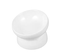 FIXOSHEE Ceramic Pet Feeder No Spill Bowl for Kitten Dog Slanted Cat Bowls Stand for Slow Eating High Feet Design