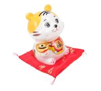 FIXOSHEE Ceramic Tiger Coin Bank Year of Tiger Animal Design Piggy Bank Home Decor Desktop Ornament Money Saving Box Gift for Friends