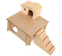 FIXOSHEE Chinchilla Cage Hide at Houses Guinea Pig Cage Hamster Platform Wooden Hiding Nest for Small Pet Small Animals Hideout