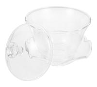FIXOSHEE Chinese Classical Glass Tea Bowl with Lid Transparent Multi-Function Teacup for Gongfu Tea Ceremony Office and Home Use Elegant Lightweight Design Easy to Clean and Store