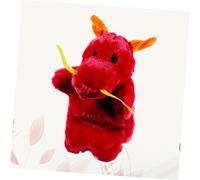 FIXOSHEE Chinese Dragon Plush Hand Puppet Red Role Play Accessories Interactive Storytelling Doll for Imaginative Play and Communication Skills Development