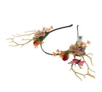 FIXOSHEE Christmas Antler Headband Lovely Design Emulated Berry Branches for Xmas Celebrations Chic Xmas Antler Hairband for Girls Festive Headwear for Holiday Parties Random Color