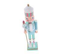 FIXOSHEE Christmas Nutcracker Decoration Soldier Ornament for Holiday Party Decor Macaron Color Craft Figurine for Living Table and Shelf Enchanted Festive Statue for Indoor Celebration