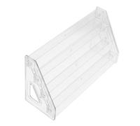 FIXOSHEE Clear Acrylic Card Display Stand Tiered Organizer for Greeting Cards Nail Polish Perfume Countertop Vanity Storage Compact Space-saving Rack