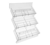 FIXOSHEE Clear Plastic Refrigerated Display Riser Stepped Food Stand for Supermarket Counters Retail Cake Holder and Vegetable Organizer Rack Easy-clean Fruit Display Without Legs