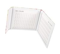 FIXOSHEE Color Nail Polish Sample Card Display Book with Fine Craftsmanship for Nail Art Learners and Salon Use Chic White Color Chart Organizer for Gel Polish Presentation and Practice