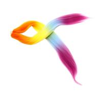 FIXOSHEE Colored Braiding Wig Synthetic High Temperature Resistant Rainbow Hair Extensions for Women Teens Easy to Braid Long for Festival Cosplay Halloween Party Use