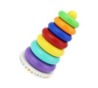 FIXOSHEE Colorful Ring Stacker for Educational Stacking and Building Blocks Fall-resistant Learning to Develop Attention and Motor Skills