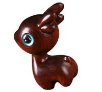 FIXOSHEE Compact Wooden Deer Ornament Small Elk Sculpture for Home Desktop Decoration High-grade Wood Material with Fine Craftsmanship Creative Photo Prop and Shelf Accent Gift for Living