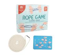 FIXOSHEE Cradle Rope Hand Game Finger String Cooperative for Brain-boosting String Game Outdoor Portable Family Fun Sensory Activity