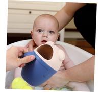 FIXOSHEE Cute Pig Shaped Bath Rinse Cup with Ergonomic Handle Fine Water Outlet for Safe Shampoo Washing Suitable for Newborns and Blue Thickened Bath Shower Accessory