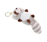 FIXOSHEE Cute Raccoon Plush Keychain Lightweight Animal Pendant for Bags Backpacks and Handbags Portable Stuffed Charm for Birthday Party Favors and Unique Raccoon
