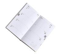 FIXOSHEE Daily Planner Notebook Pink Soft Cover Academic Year Diary for Office Staff Students Teachers Monthly Weekly Agenda Organizer Memo Pad for Management and Goal Setting