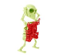 FIXOSHEE Dancing Skeleton Wind Up Clockwork Halloween Decoration for All Ages Funny Human Skeleton Shape Plaything Bright Colored Tabletop Swinging Ornament