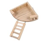 FIXOSHEE Delicate Wooden Hamster Ladder Platform Chinchilla for Climbing and Exercise Safe Multi-level Ramp Accessory for Small Pets Mental Health and Coordination Development