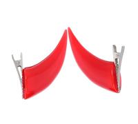 FIXOSHEE Devil Horns Hair Clips Sturdy Halloween Hair Accessories for Women and for Party Cosplay Costume Creative Red