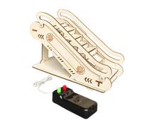 FIXOSHEE DIY Small Elevator Model Kit Educational Wooden Puzzle Science for Interactive Escalator Craft Project Enhancing Practical Skills and Parent Bonding