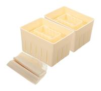 FIXOSHEE DIY Tofu Mold with Cheese Cloth for Homemade Bean Curd Making Smooth Interior Pressing Mold for Tofu Cheese Yogurt Straining and Vegan Cooking Tools