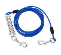FIXOSHEE Dog Tie Out Cable Spiral Stake Shock Absorbing Leash for Dogs Heavy Duty Snap Hook Pet Leash