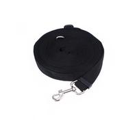 FIXOSHEE Dog Training Leash 7m Long Nylon Dog Lead 1.5cm Wide Black Obedience Recall Training Rope for Walking Running Behavior Control